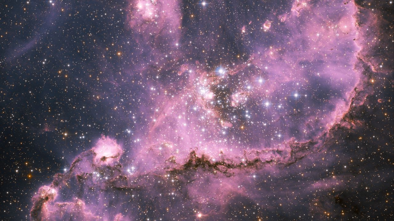 Wallpaper space, nebula, universe, stars, purple