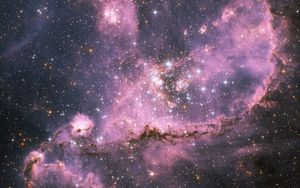 Preview wallpaper space, nebula, universe, stars, purple