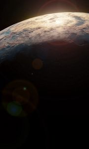 Preview wallpaper space, planet, ball, lens flare