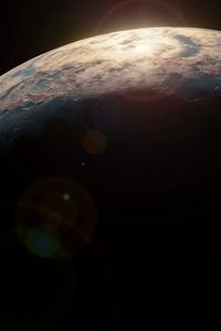 Preview wallpaper space, planet, ball, lens flare