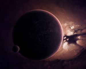 Preview wallpaper space, planet, dark