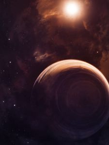 Preview wallpaper space, planet, stars, shine, nebula