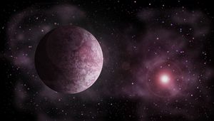 Preview wallpaper space, planet, stars, glare, light