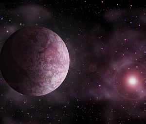 Preview wallpaper space, planet, stars, glare, light
