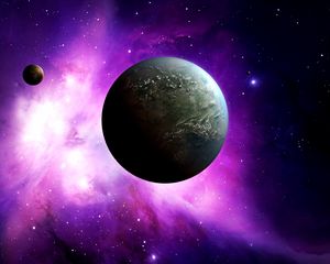 Preview wallpaper space, planet, stars, nebula, light
