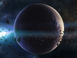 Preview wallpaper space, planets, asteroids, stars, belt, galaxy
