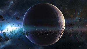 Preview wallpaper space, planets, asteroids, stars, belt, galaxy
