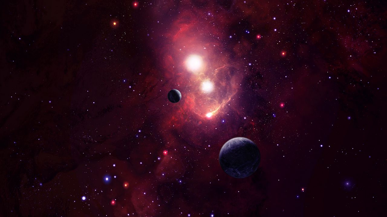 Wallpaper space, planets, cosmic space, galaxy, universe, stars