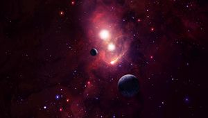Preview wallpaper space, planets, cosmic space, galaxy, universe, stars
