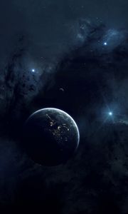 Preview wallpaper space, planets, nebula, dark, stars, universe