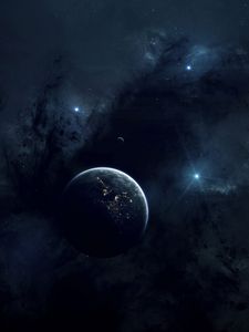 Preview wallpaper space, planets, nebula, dark, stars, universe