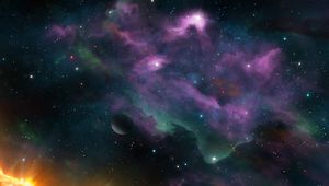 Preview wallpaper space, planets, nebula, stars, galaxy