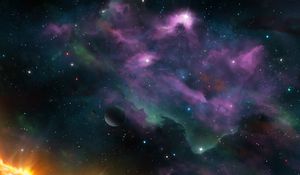 Preview wallpaper space, planets, nebula, stars, galaxy