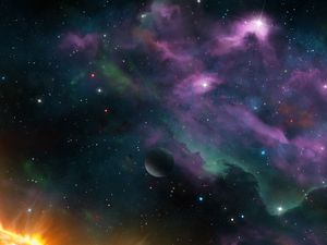 Preview wallpaper space, planets, nebula, stars, galaxy