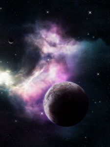 Preview wallpaper space, planets, nebula, stars, universe