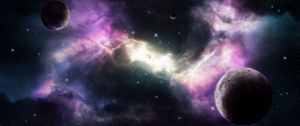 Preview wallpaper space, planets, nebula, stars, universe