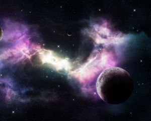 Preview wallpaper space, planets, nebula, stars, universe