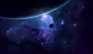 Preview wallpaper space, planets, satellites, stars, deep