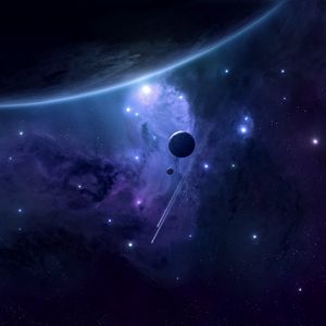 Preview wallpaper space, planets, satellites, stars, deep