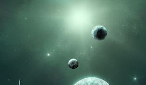 Preview wallpaper space, planets, shine, stars, universe