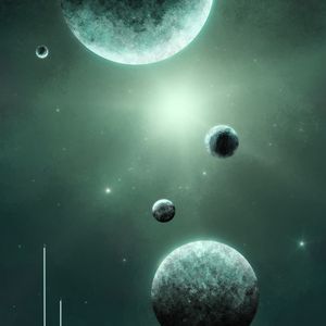 Preview wallpaper space, planets, shine, stars, universe