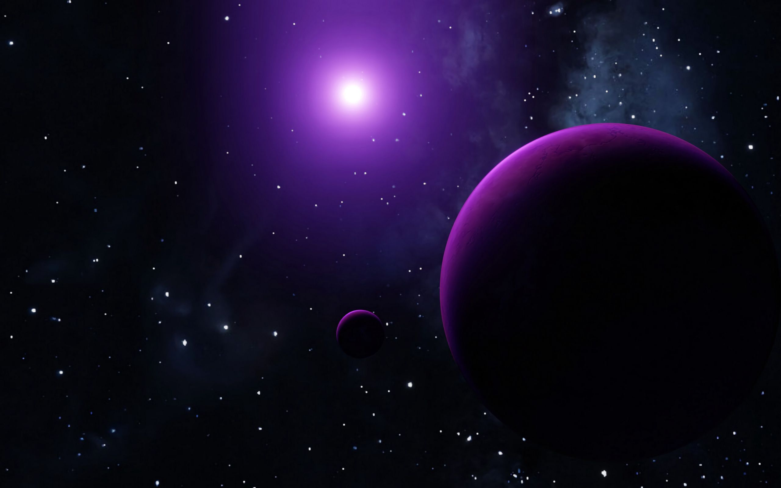 Download Wallpaper 2560x1600 Space Planets Stars Glow Widescreen 1610 Hd Background 8456