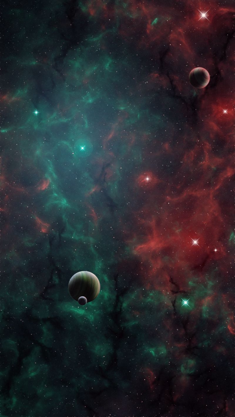 Download wallpaper 800x1420 space, planets, universe, galaxy, outer ...