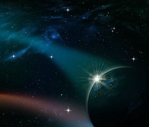 Preview wallpaper space, sky, planets, stars, moons
