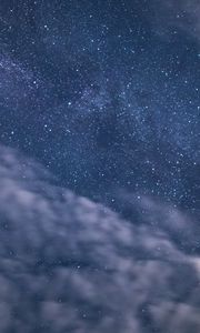 Preview wallpaper space, starry sky, clouds, stars