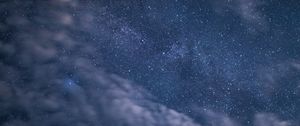 Preview wallpaper space, starry sky, clouds, stars