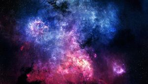 Preview wallpaper space, starry sky, universe, galaxy, nebula, colorful