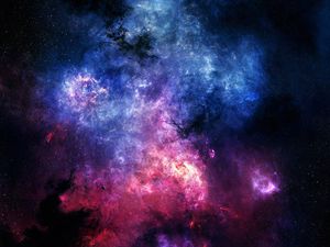 Preview wallpaper space, starry sky, universe, galaxy, nebula, colorful