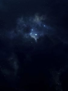 Preview wallpaper space, stars, cloudy, shine, dark