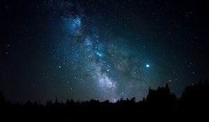 Preview wallpaper space, stars, constellation, trees