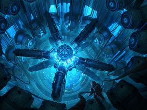 Preview wallpaper space station, astronaut, art, sci-fi