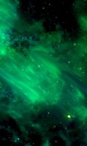 Preview wallpaper space, universe, stars galaxy, radiance, green