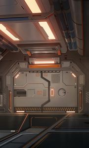 Preview wallpaper spaceship, interior, light