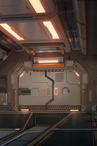 Preview wallpaper spaceship, interior, light