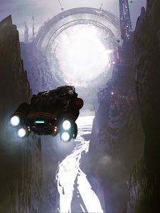 Preview wallpaper spaceship, portal, fantasy, art