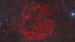 Preview wallpaper spaghetti nebula, galaxy, space, red