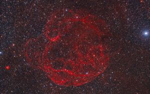 Preview wallpaper spaghetti nebula, galaxy, space, red