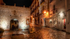 Preview wallpaper spain, ibiza, lights, night, hdr