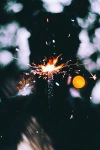 Preview wallpaper sparkler, shine, sparks, glare, bokeh, blur