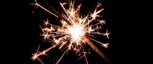 Preview wallpaper sparkler, sparks, bright, dark