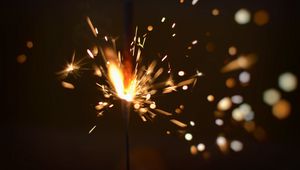 Preview wallpaper sparkler, sparks, glare