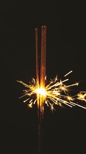 Preview wallpaper sparkler, sparks, glow, black