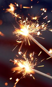Preview wallpaper sparklers, glow, sparks, bright
