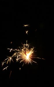 Preview wallpaper sparklers, sparks, black, night
