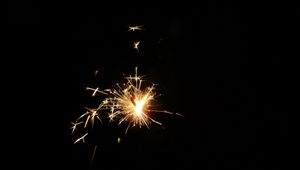 Preview wallpaper sparklers, sparks, black, night