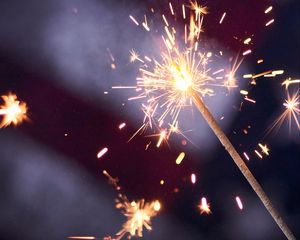 Preview wallpaper sparklers, sparks, blur